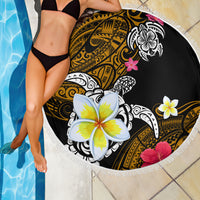 Hawaii Turtle and Tropical Flower Beach Blanket Polynesian Pattern
