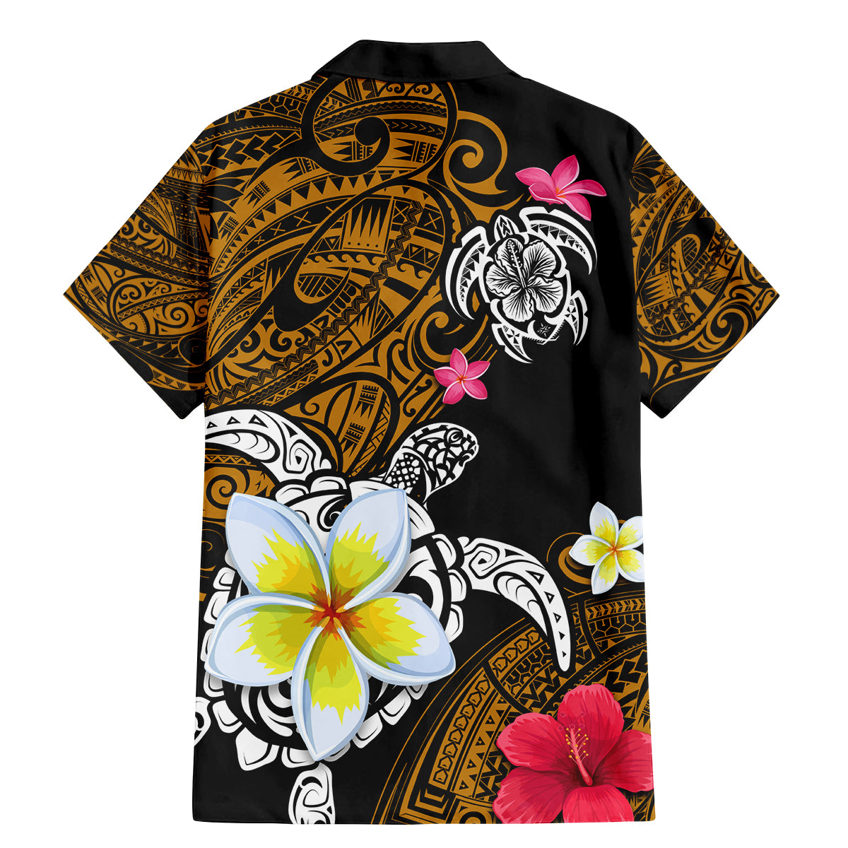 Hawaii Turtle and Tropical Flower Family Matching Mermaid Dress and Hawaiian Shirt Polynesian Pattern