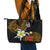 Hawaii Turtle and Tropical Flower Leather Tote Bag Polynesian Pattern