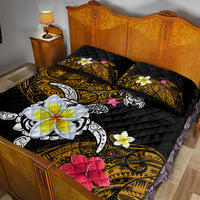 Hawaii Turtle and Tropical Flower Quilt Bed Set Polynesian Pattern