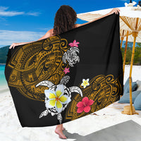 Hawaii Turtle and Tropical Flower Sarong Polynesian Pattern