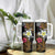 Hawaii Turtle and Tropical Flower Tumbler With Handle Polynesian Pattern