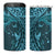 Hawaiian Manta Ray and Polynesian Tribal Tattoo 4 in 1 Can Cooler Tumbler Turquoise Color