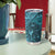 Hawaiian Manta Ray and Polynesian Tribal Tattoo Tumbler Cup Turquoise Color