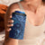 Hawaiian Manta Ray and Polynesian Tribal Tattoo 4 in 1 Can Cooler Tumbler Dark Navy Color