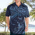 Hawaiian Manta Ray and Polynesian Tribal Tattoo Hawaiian Shirt Dark Navy Color LT03