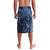 Hawaiian Manta Ray and Polynesian Tribal Tattoo Lavalava Dark Navy Color LT03