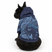 Hawaiian Manta Ray and Polynesian Tribal Tattoo Pet Hoodie