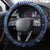 Hawaiian Manta Ray and Polynesian Tribal Tattoo Steering Wheel Cover Dark Navy Color LT03