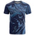 Hawaiian Manta Ray and Polynesian Tribal Tattoo T Shirt Dark Navy Color LT03