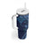 Hawaiian Manta Ray and Polynesian Tribal Tattoo Tumbler With Handle Dark Navy Color