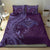 Hawaiian Manta Ray and Polynesian Tribal Tattoo Bedding Set Purple Color LT03