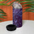 Hawaiian Manta Ray and Polynesian Tribal Tattoo 4 in 1 Can Cooler Tumbler Purple Color