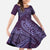 Hawaiian Manta Ray and Polynesian Tribal Tattoo Family Matching Mermaid Dress and Hawaiian Shirt Purple Color LT03