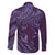 Hawaiian Manta Ray and Polynesian Tribal Tattoo Family Matching Mermaid Dress and Hawaiian Shirt Purple Color LT03