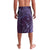 Hawaiian Manta Ray and Polynesian Tribal Tattoo Lavalava Purple Color LT03