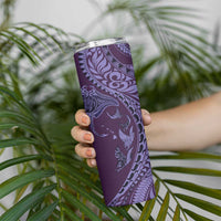 Hawaiian Manta Ray and Polynesian Tribal Tattoo Skinny Tumbler Purple Color LT03 - Polynesian Pride