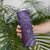 Hawaiian Manta Ray and Polynesian Tribal Tattoo Skinny Tumbler Purple Color