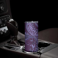 Hawaiian Manta Ray and Polynesian Tribal Tattoo Skinny Tumbler Purple Color LT03 - Polynesian Pride