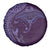 Hawaiian Manta Ray and Polynesian Tribal Tattoo Spare Tire Cover Purple Color LT03