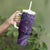 Hawaiian Manta Ray and Polynesian Tribal Tattoo Tumbler With Handle Purple Color