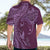 Hawaiian Manta Ray and Polynesian Tribal Tattoo Hawaiian Shirt Pink Color LT03