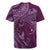 Hawaiian Manta Ray and Polynesian Tribal Tattoo Rugby Jersey Pink Color LT03