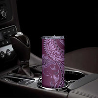 Hawaiian Manta Ray and Polynesian Tribal Tattoo Skinny Tumbler Pink Color LT03 - Polynesian Pride