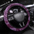 Hawaiian Manta Ray and Polynesian Tribal Tattoo Steering Wheel Cover Pink Color LT03