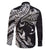 Hawaiian Manta Ray and Polynesian Tribal Tattoo Family Matching Mermaid Dress and Hawaiian Shirt Black Color LT03