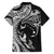 Hawaiian Manta Ray and Polynesian Tribal Tattoo Hawaiian Shirt Black Color LT03