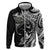 Hawaiian Manta Ray and Polynesian Tribal Tattoo Hoodie Black Color LT03