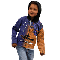 Papua New Guinea New Ireland Province Kid Hoodie PNG Birds Of Paradise Polynesian Arty Style LT03 - Polynesian Pride