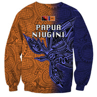 Papua New Guinea New Ireland Province Sweatshirt PNG Birds Of Paradise Polynesian Arty Style LT03 - Polynesian Pride