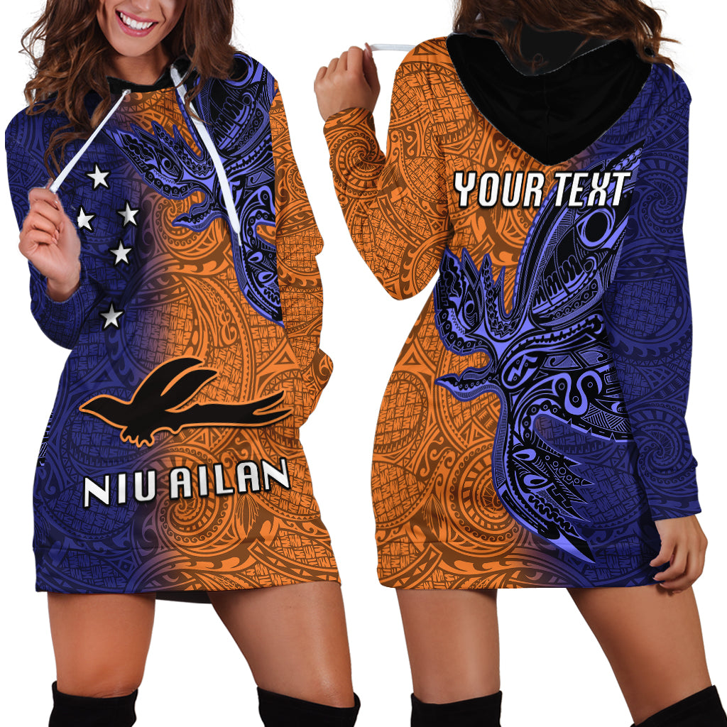 Custom Papua New Guinea New Ireland Province Hoodie Dress PNG Birds Of Paradise Polynesian Arty Style LT03 - Polynesian Pride