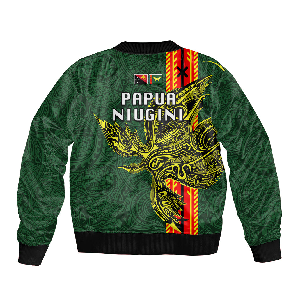 Papua New Guinea Oro Province Bomber Jacket PNG Birds Of Paradise Polynesian Arty Style LT03 - Polynesian Pride