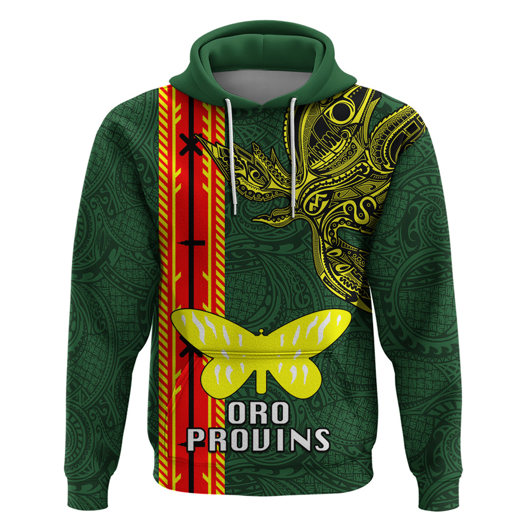 Papua New Guinea Oro Province Hoodie PNG Birds Of Paradise Polynesian Arty Style LT03 Green - Polynesian Pride