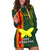 Papua New Guinea Oro Province Hoodie Dress PNG Birds Of Paradise Polynesian Arty Style LT03 Green - Polynesian Pride