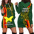 Papua New Guinea Oro Province Hoodie Dress PNG Birds Of Paradise Polynesian Arty Style LT03 - Polynesian Pride