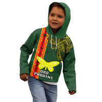 Papua New Guinea Oro Province Kid Hoodie PNG Birds Of Paradise Polynesian Arty Style LT03 - Polynesian Pride