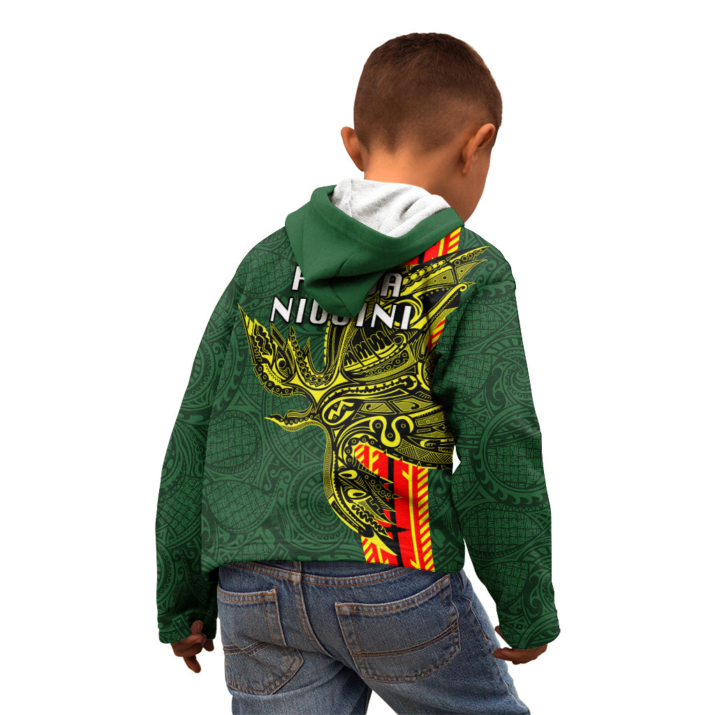 Papua New Guinea Oro Province Kid Hoodie PNG Birds Of Paradise Polynesian Arty Style LT03 - Polynesian Pride