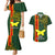 Custom Papua New Guinea Oro Province Couples Matching Mermaid Dress and Hawaiian Shirt PNG Birds Of Paradise Polynesian Arty Style LT03 Green - Polynesian Pride