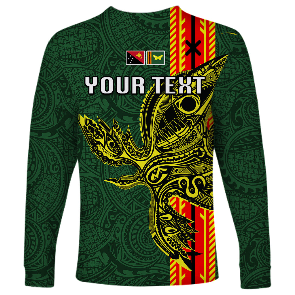 Custom Papua New Guinea Oro Province Long Sleeve Shirt PNG Birds Of Paradise Polynesian Arty Style LT03 - Polynesian Pride