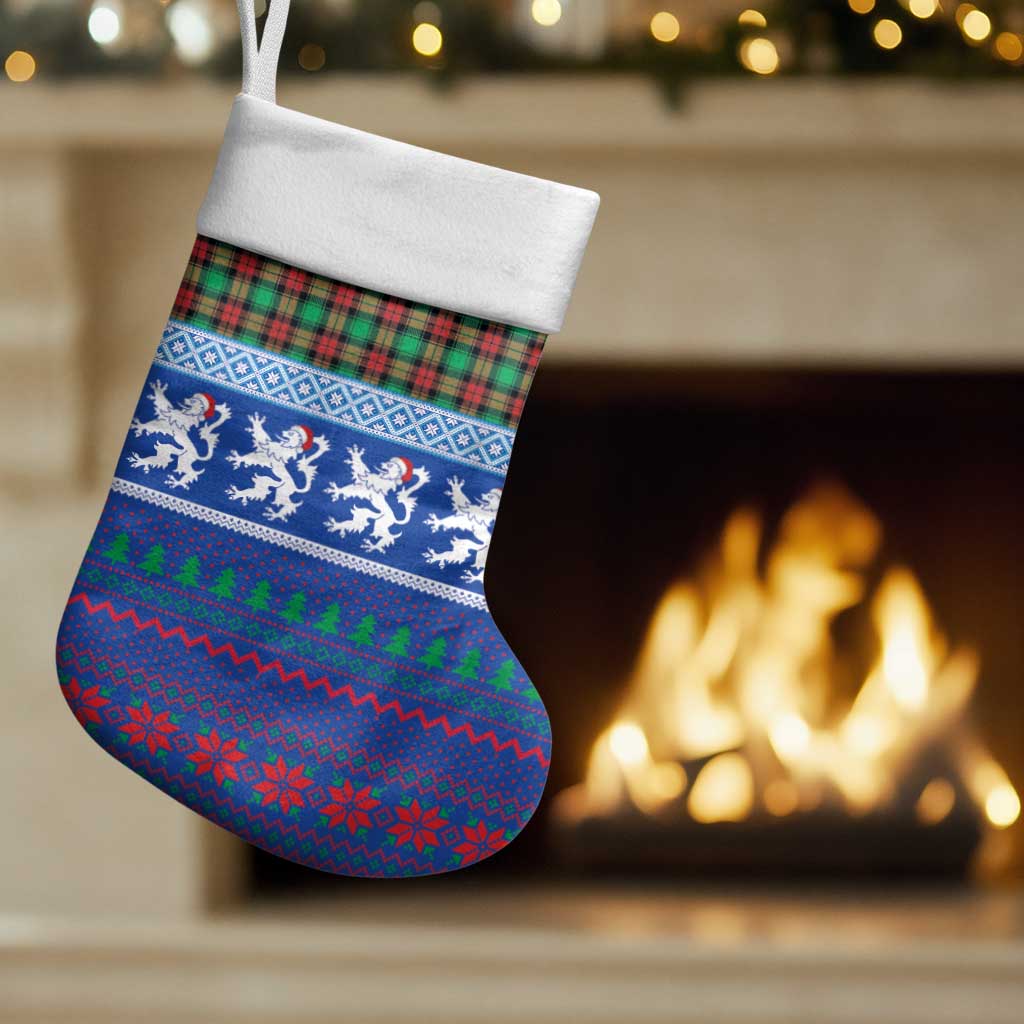 Scottish Christmas Christmas Stocking Xmas Royal Lions and Tartan - Polynesian Pride