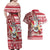 Hawaii Mele Kalikimaka Couples Matching Off Shoulder Maxi Dress and Hawaiian Shirt Santa Claus Surfing with Hawaiian Pattern Striped Red Style LT03 - Polynesian Pride