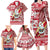 Hawaii Mele Kalikimaka Family Matching Long Sleeve Bodycon Dress and Hawaiian Shirt Santa Claus Surfing with Hawaiian Pattern Striped Red Style LT03 - Polynesian Pride
