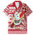 Hawaii Mele Kalikimaka Hawaiian Shirt Santa Claus Surfing with Hawaiian Pattern Striped Red Style LT03 Red - Polynesian Pride