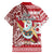 Hawaii Mele Kalikimaka Hawaiian Shirt Santa Claus Surfing with Hawaiian Pattern Striped Red Style LT03 - Polynesian Pride