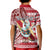 Custom Hawaii Mele Kalikimaka Kid Polo Shirt Santa Claus Surfing with Hawaiian Pattern Striped Red Style LT03 - Polynesian Pride