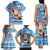 Hawaii Mele Kalikimaka Family Matching Tank Maxi Dress and Hawaiian Shirt Santa Claus Surfing with Hawaiian Pattern Striped Blue Style LT03 - Polynesian Pride